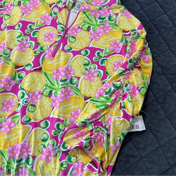 Ibkul Dress Womens Large Lemons Calista Golf SPF 50+ Floral Sheath Summer B3 - Picture 5 of 10